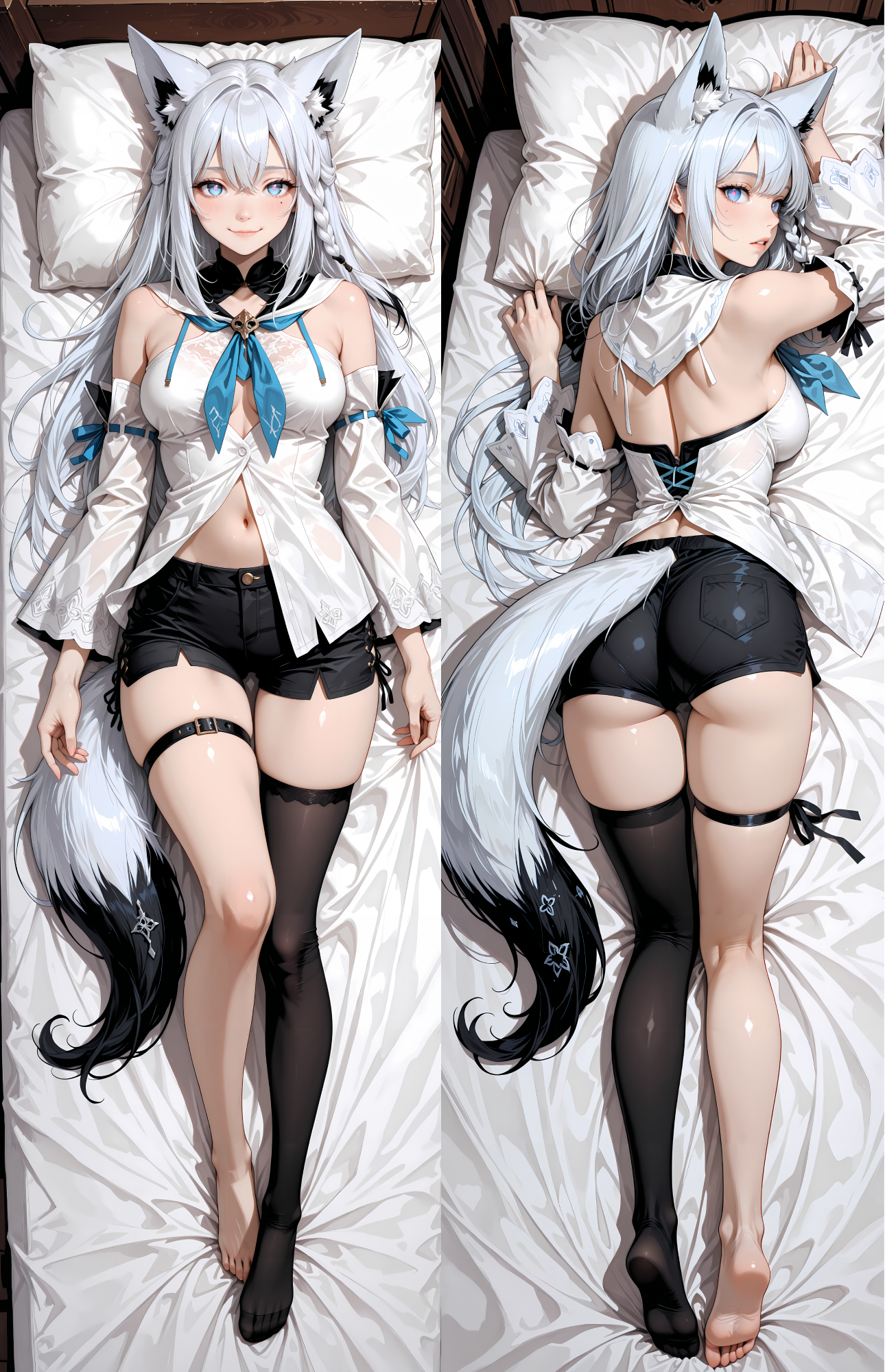 Hololive - Shirakami Fubuki (Outfit2) Dakimakura - Body Pillow Case