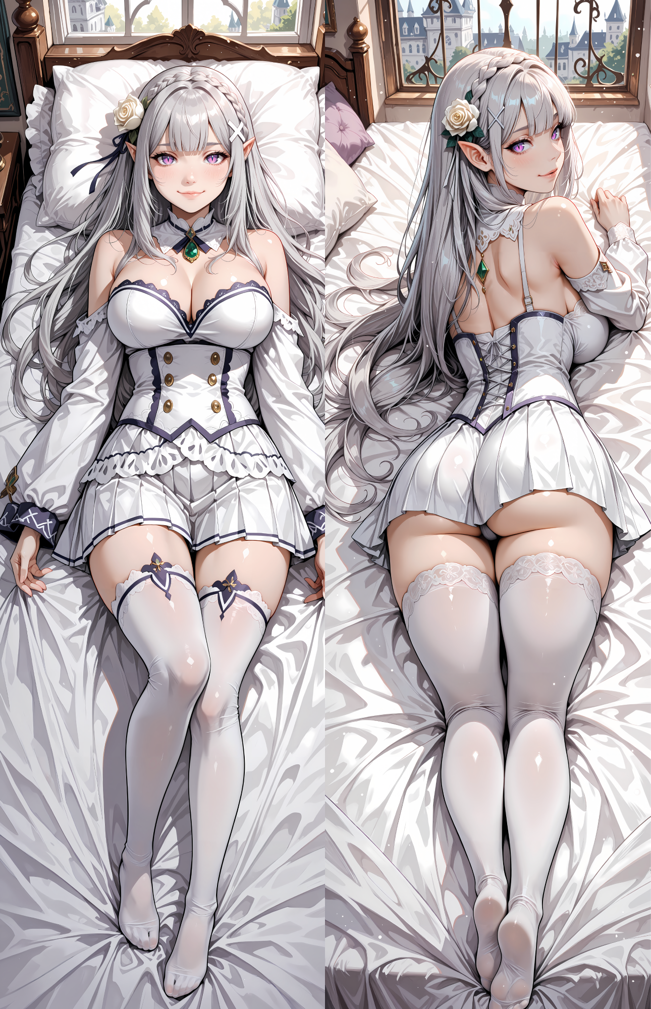 ReZero - Emilia Dakimakura - Body Pillow Case